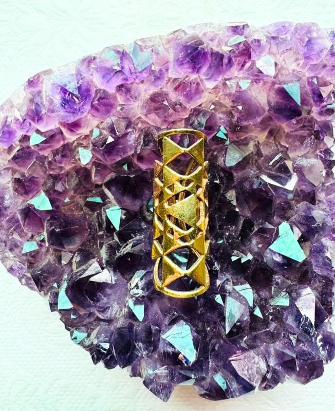 Triangular Brass Dreadlock Bead