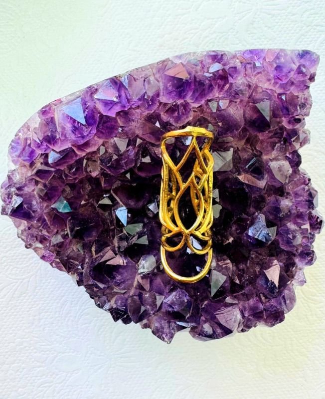 Lotus Brass Dreadlock Bead