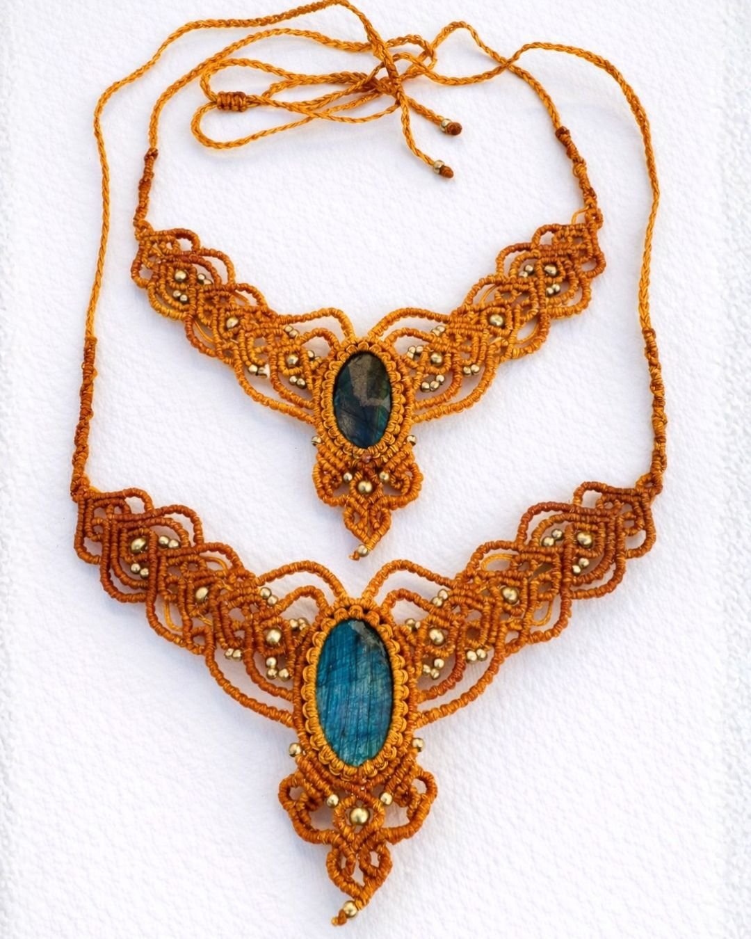 Labradorite Macrame Necklace