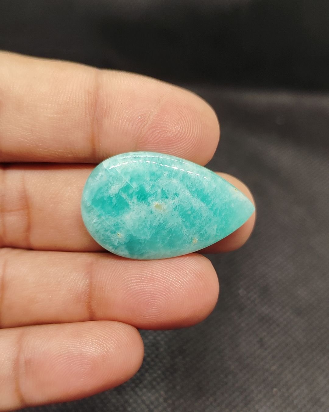 34mm Amazonite Cabochon - Drop Shape - Image 3
