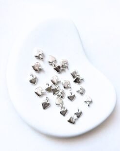 Heart Silver Filled Brass Charms