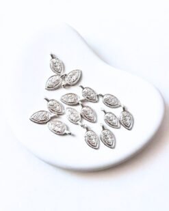 Alternative view of Leaf Silver Filled Charms Brass Charms