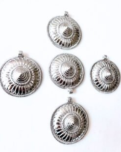 Alternative view of Big Silver Filled Ethnic Brass Pendant