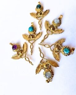 Alternative view of Winged Scarab Brass Connector for Jewelry