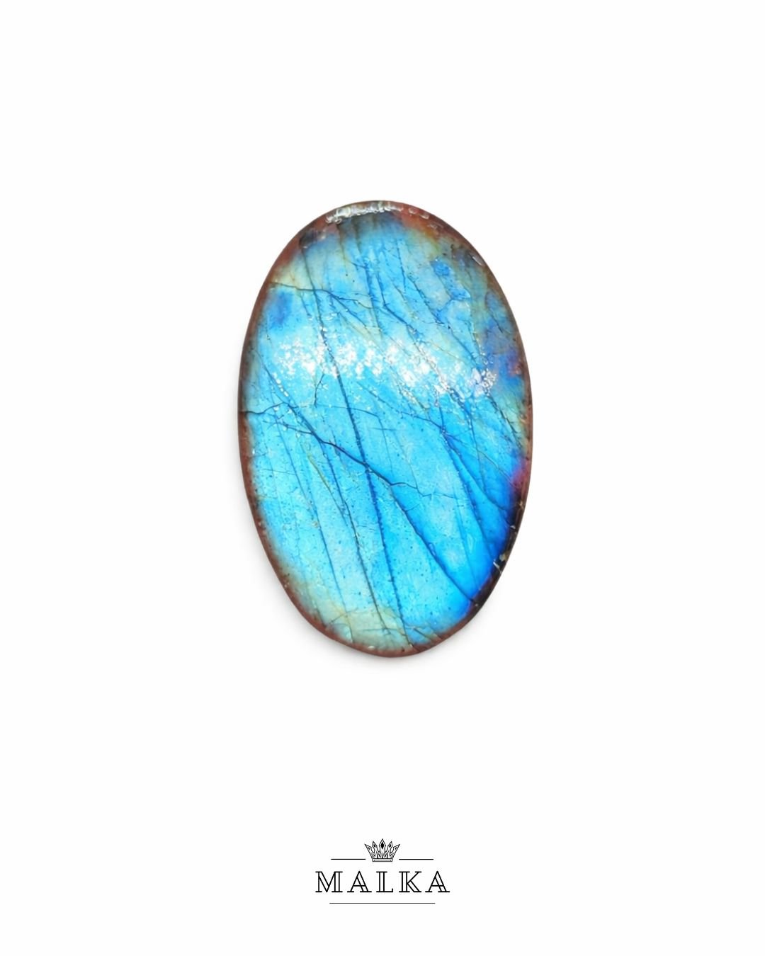 32mm Labradorite Cabochon - Oval Blue Full Flash