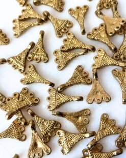 Triple Loop Fan Brass Charms