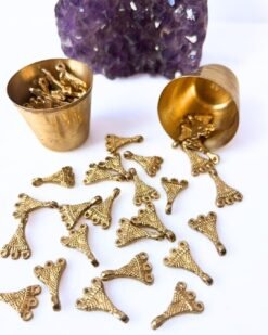 Alternative view of Triple Loop Fan Brass Charms