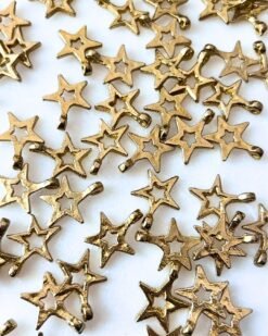 Open Star Brass Charms