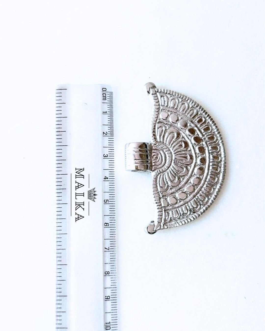 Big Ethnic Silver Filled Brass Pendant - Image 3