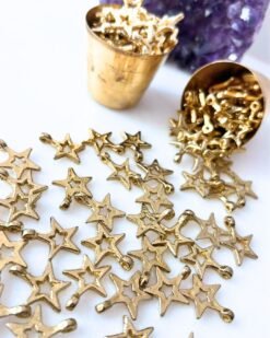 Alternative view of Open Star Brass Charms