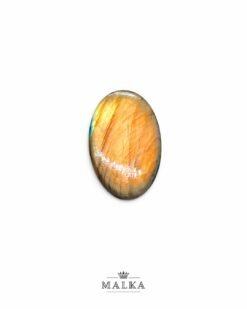 33mm Labradorite Cabochon - Oval Golden Full Flash