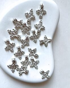 Boho Silver Filled Brass Charms