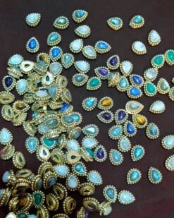 10pcs Drop Dots Grooved Stone Connectors 15MM