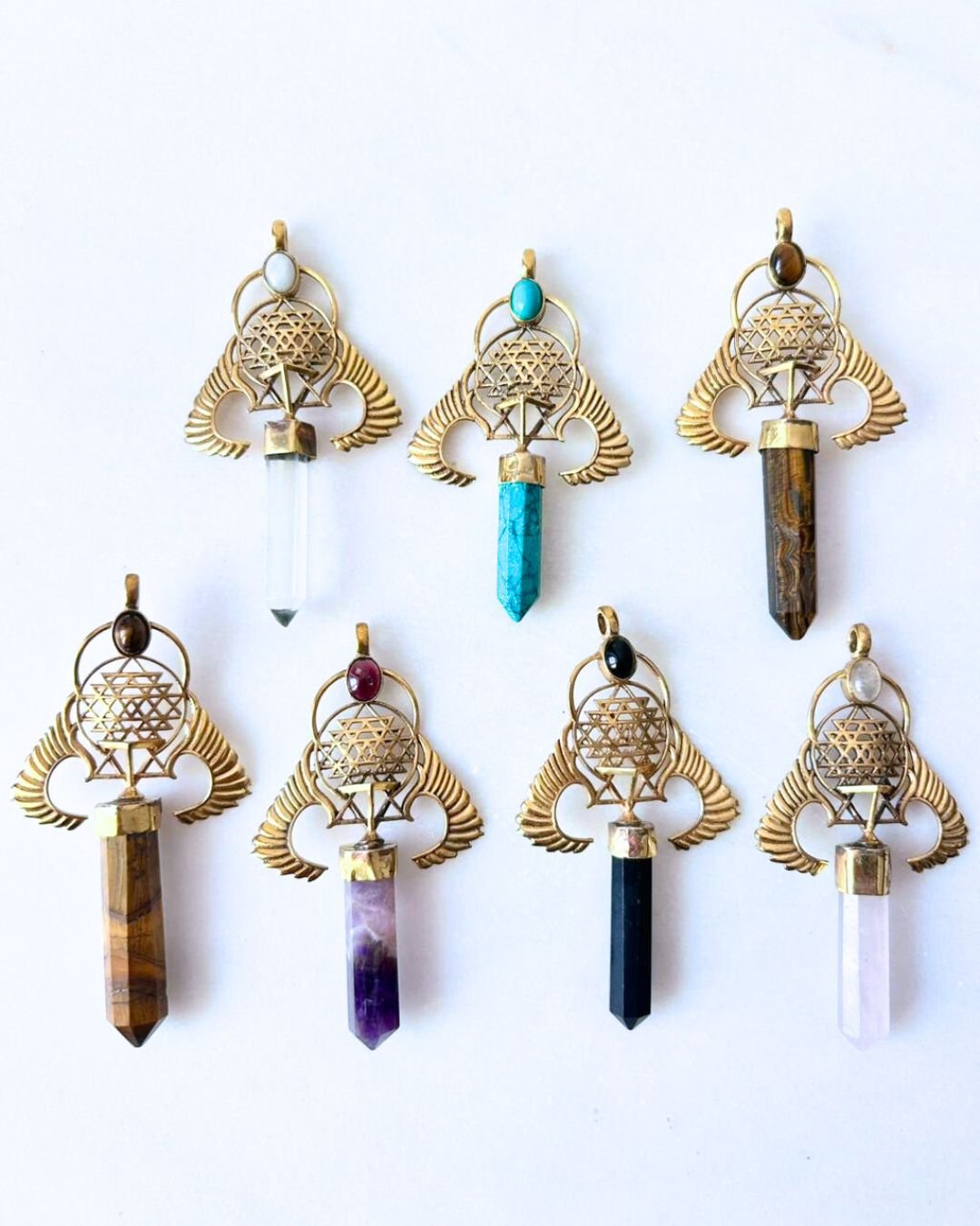 Crystal Wing Brass Connector for Jewelry Making - Image 2