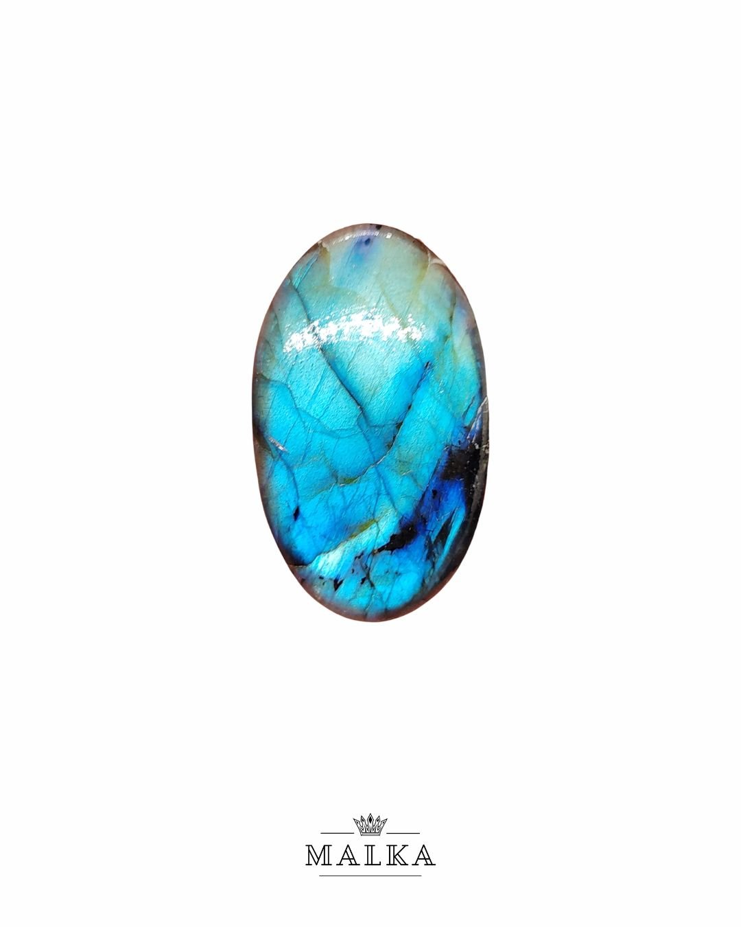 40mm Labradorite Cabochon - Oval Multi Flash