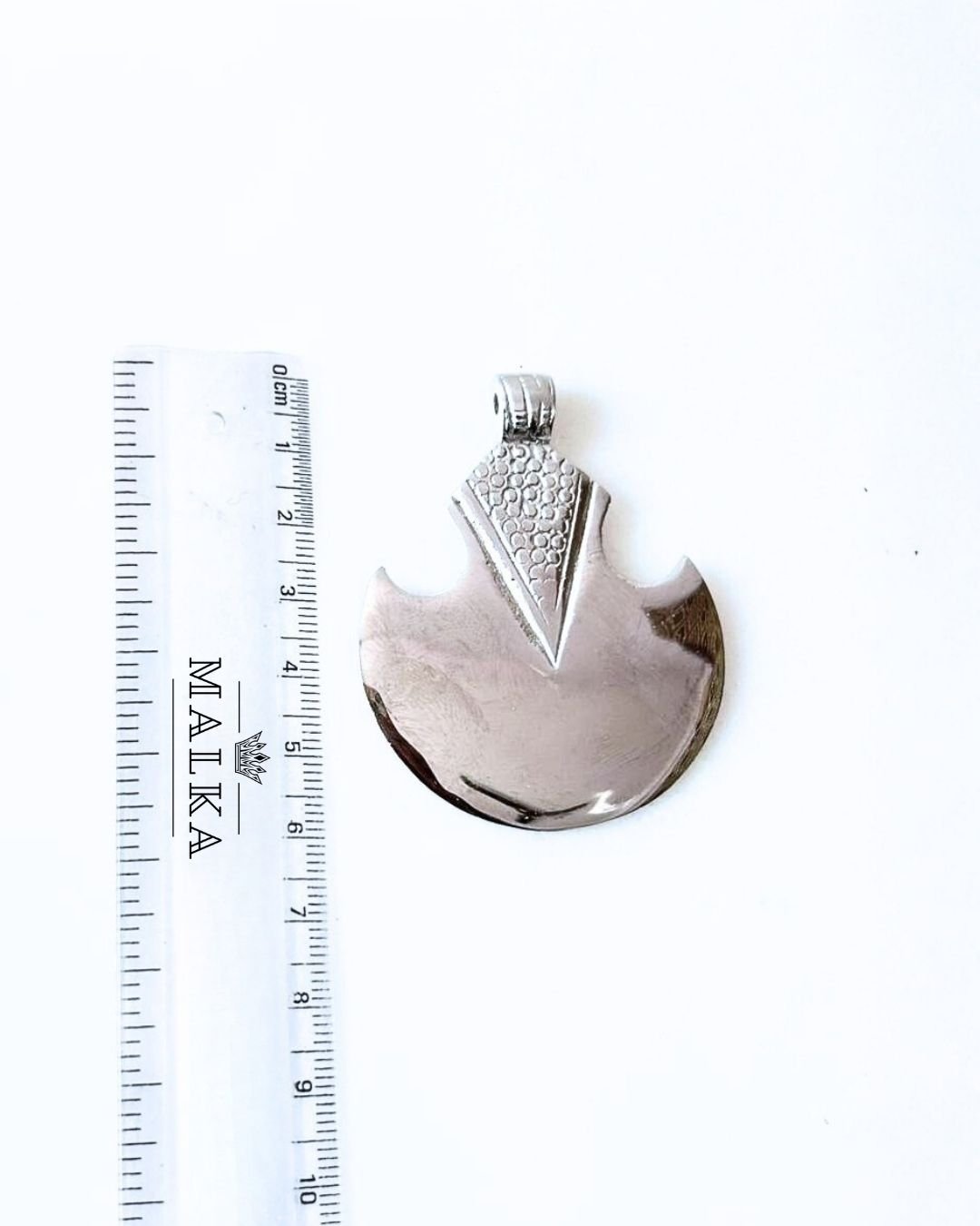 Big Ethnic Silver Filled Brass Pendant - Image 3