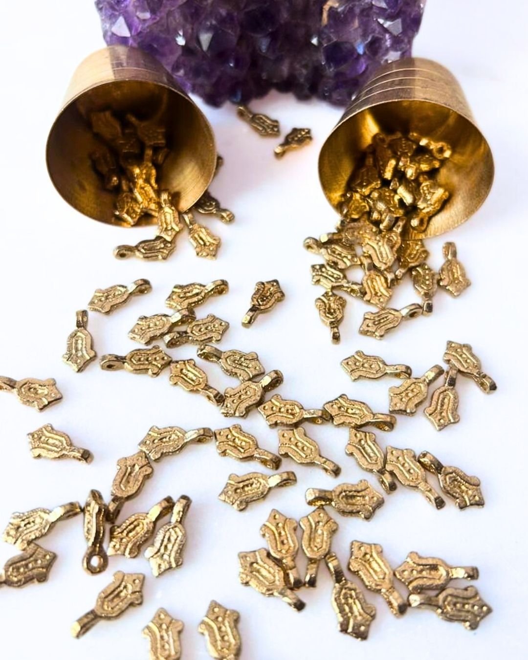 Hamsa Hand Brass Charms - Image 2