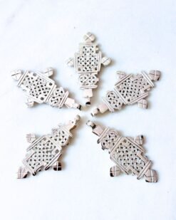 Large Silver Filled Ethiopian Brass Cross