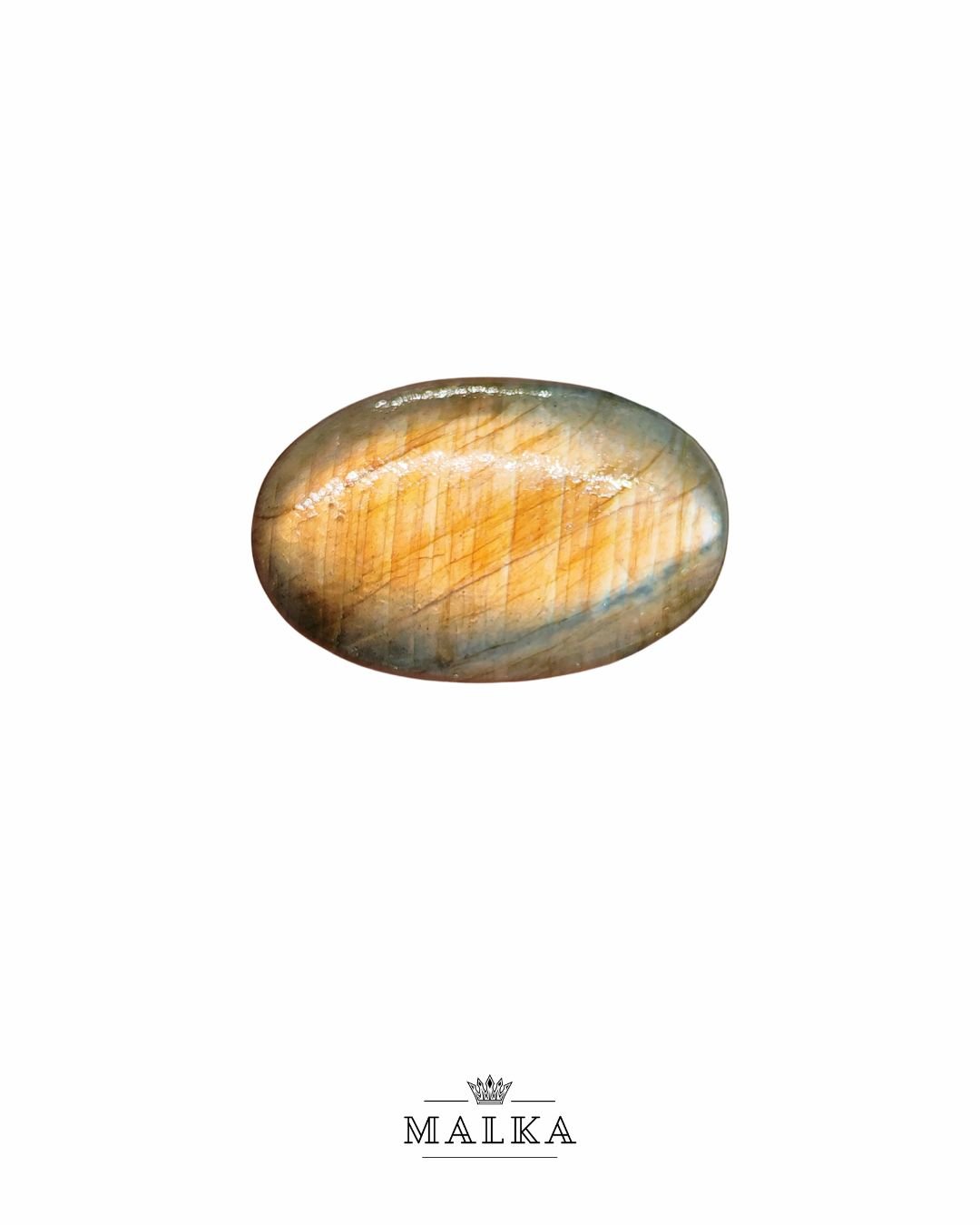 35mm Labradorite Cabochon - Oval Golden Flash
