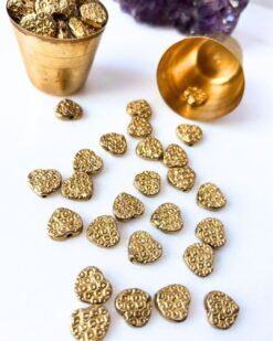 Alternative view of Textured Heart Brass Charms