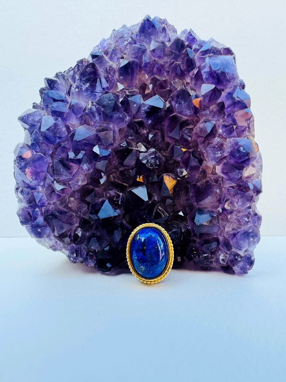 Lapis Lazuli Grooved Stones Connectors
