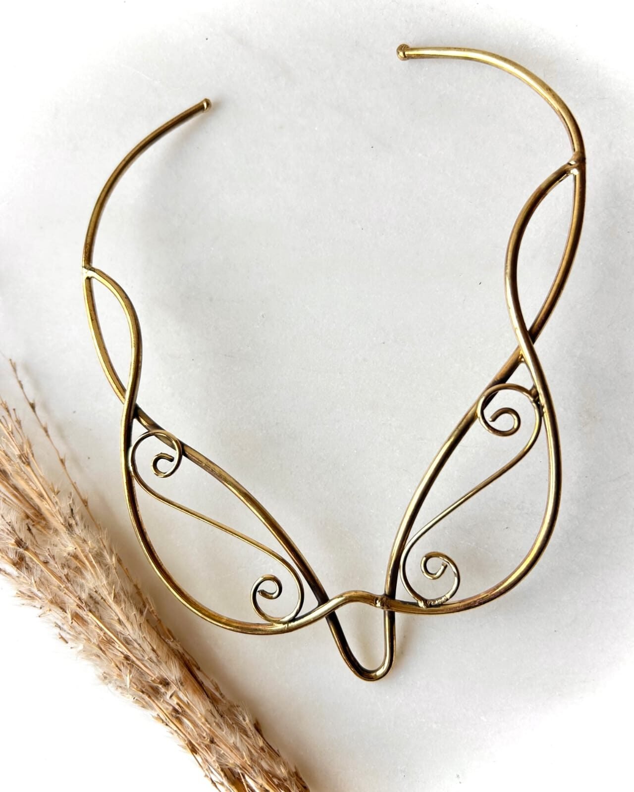 Aurelia Flow Brass Choker Set