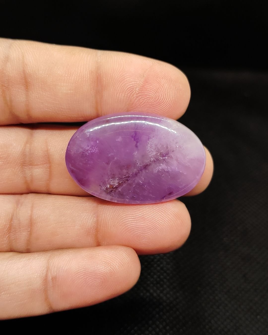 37mm Amethyst Cabochon - Oval Shape - Image 2