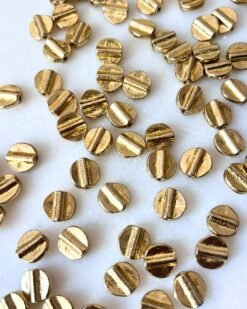 Minimal Round Slider Brass Charms