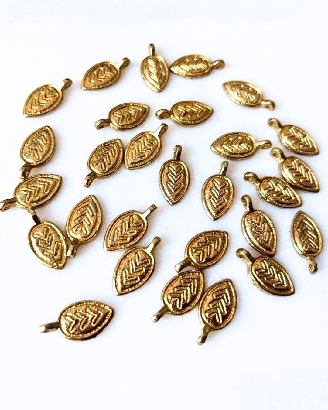 Leaf Charms Brass Charms