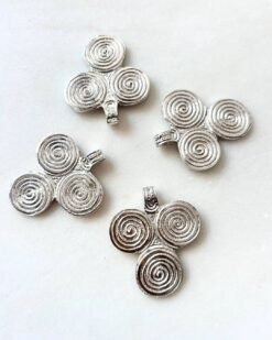 Alternative view of Big Ethnic Silver Filled Brass Pendant