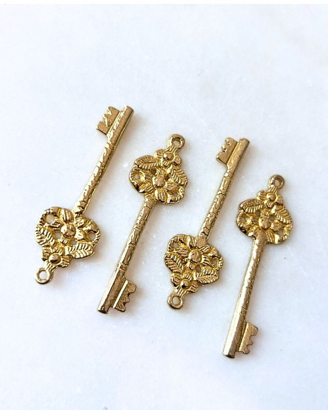 Floral Ethnic Key Charms