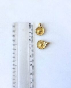 Alternative view of Spiral Sun Brass Charms