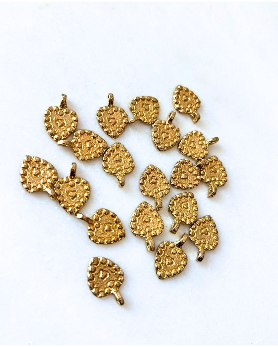 Decorative Teardrop Brass Charms