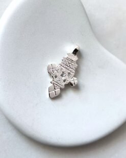 Vintage Silver Filled Brass Cross Amulet