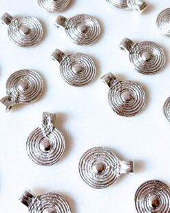 Alternative view of Big Spiral Silver filled Charms