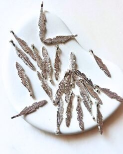 Feather Silver Filled Charms