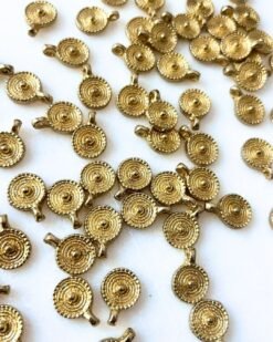 Spiral Sun Brass Charms