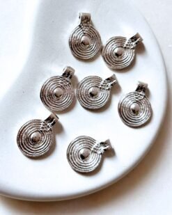 Big Spiral Silver filled Charms