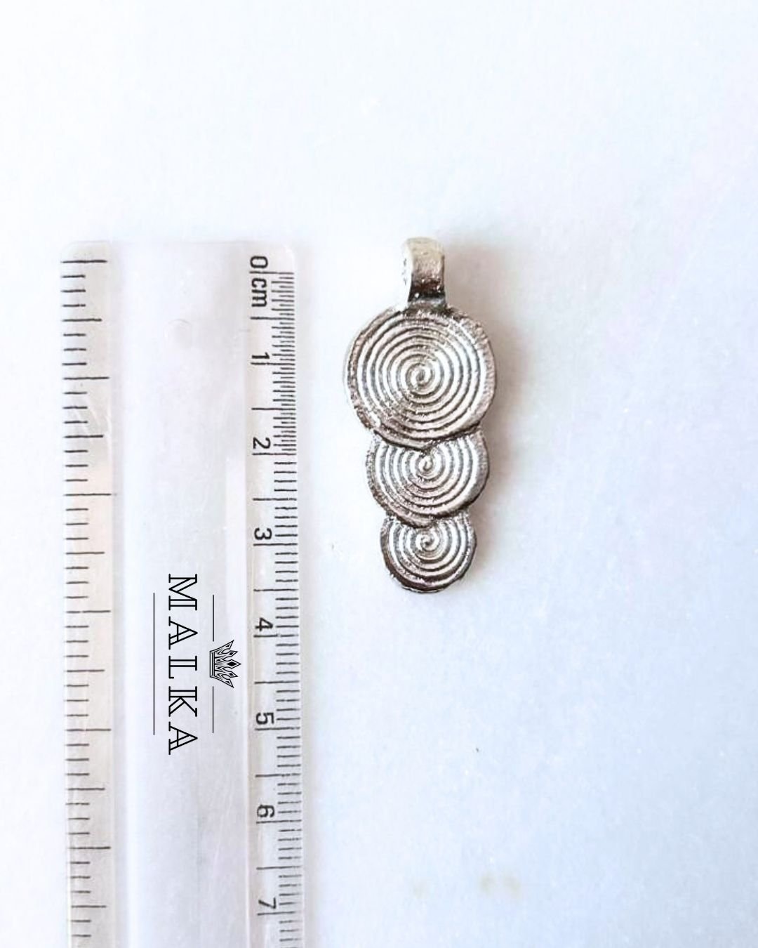 Triple Silver Filled Spiral Brass Charms - Image 3