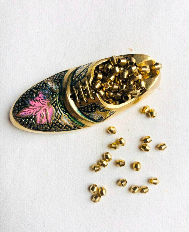 4.5MM Geometric Brass Beads