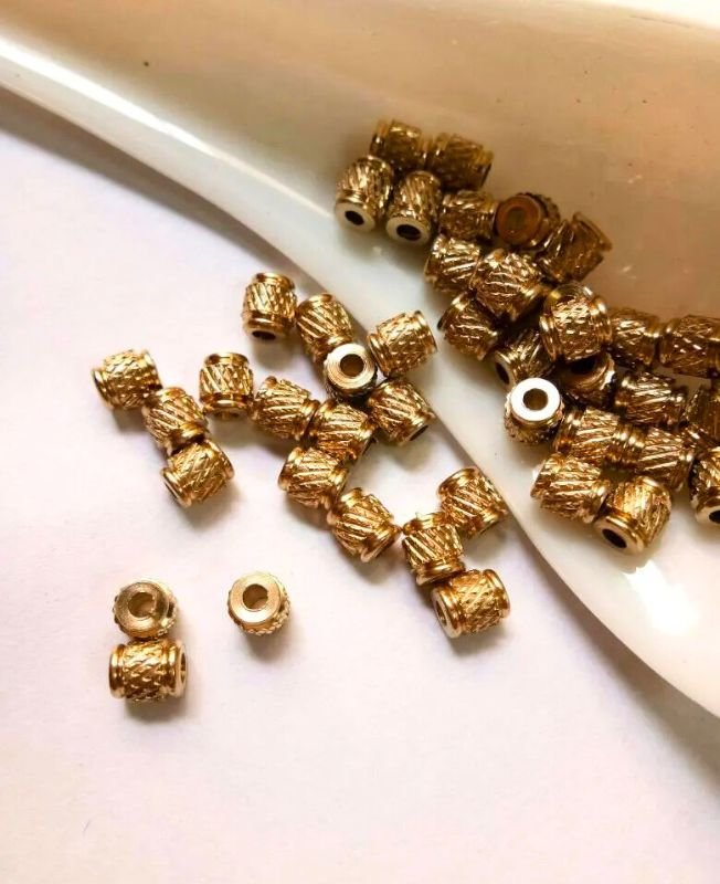 5MM Brass Pipe Geometric Beads