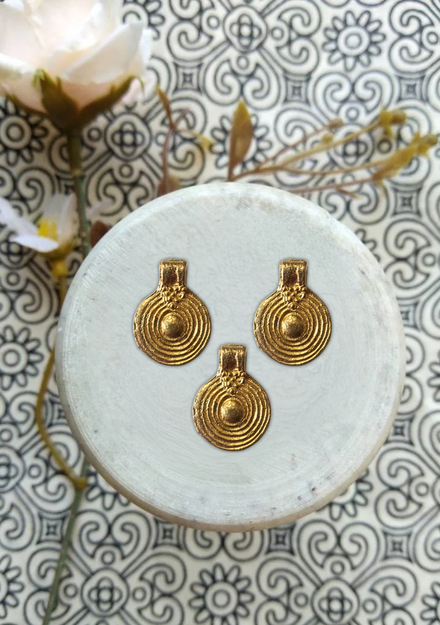 Big Spiral Brass Charms