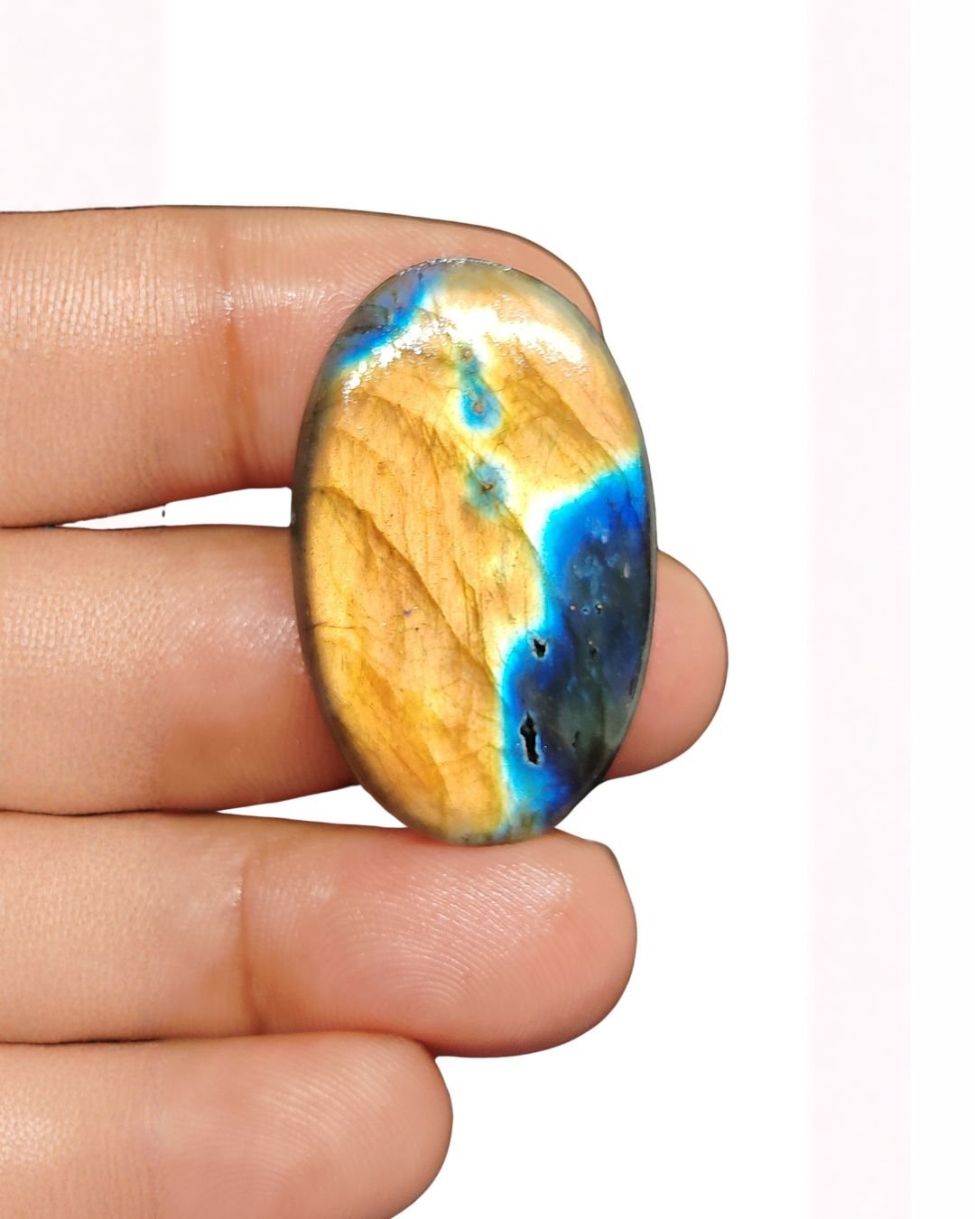 labradorite cabochon for sale- Oval Labradorite for jewelry making and micro macrame