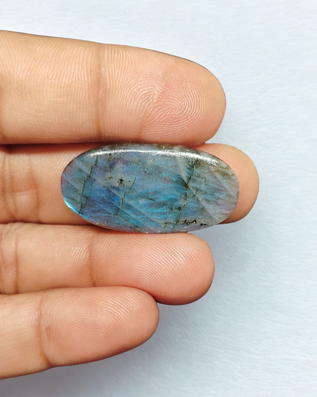 labradorite cabochon for sale- Oval Labradorite for jewelry making and micro macrame