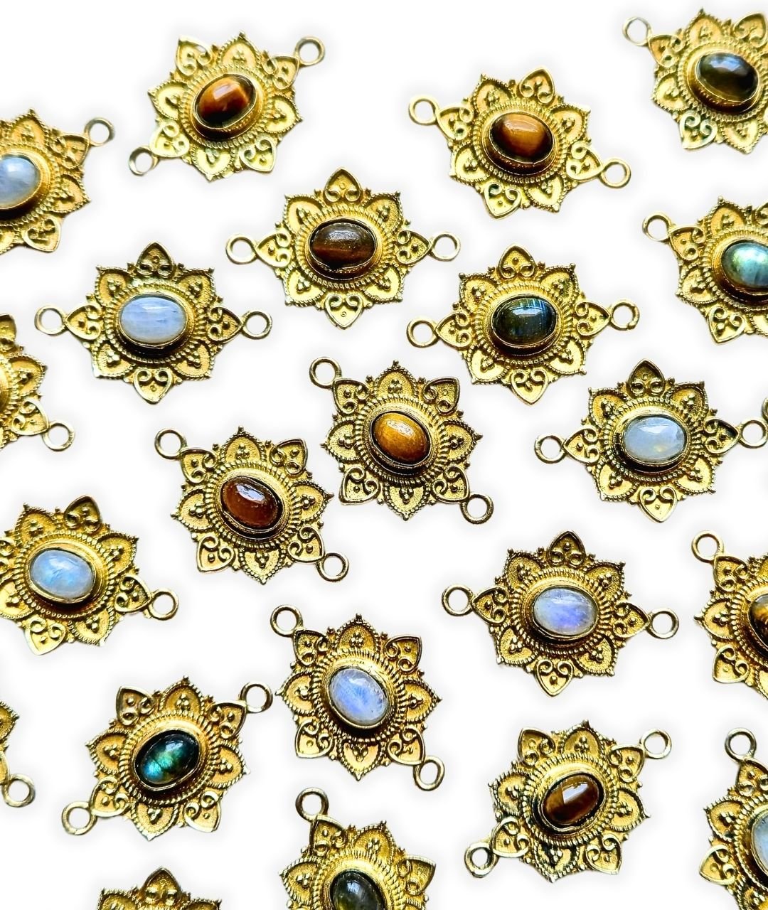 Mix Stones Mandala Charms