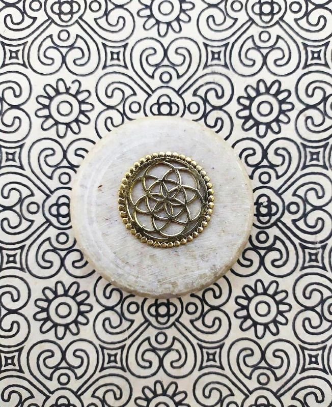 Celestial Bloom Brass Disc Brass Special Charms