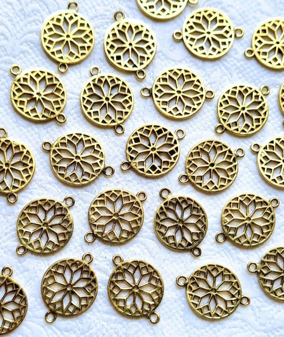 Mandala Brass Connectors