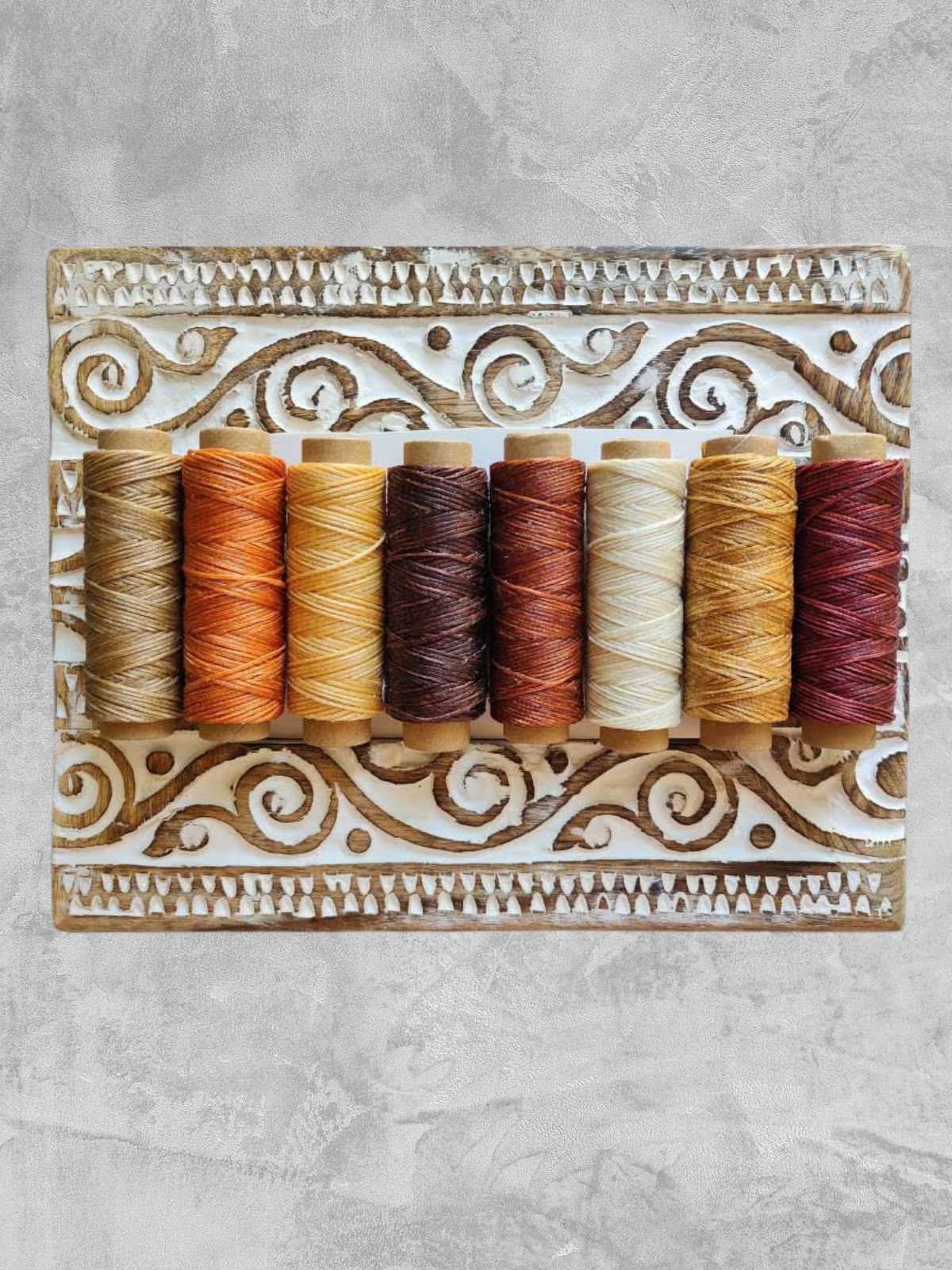 1mm Waxed Thread – Earth Tones Set of 8 for Jewelry & Macramé Projects