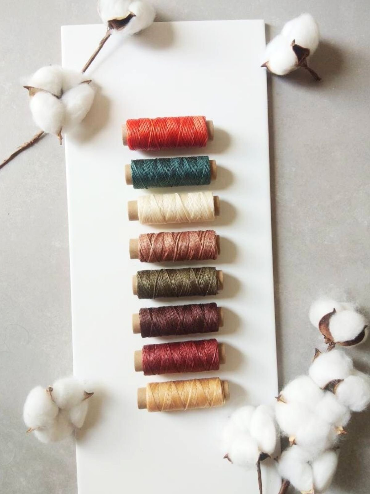 1mm Waxed Thread – Autumn Shades Set of 8 for Macramé & Jewelry