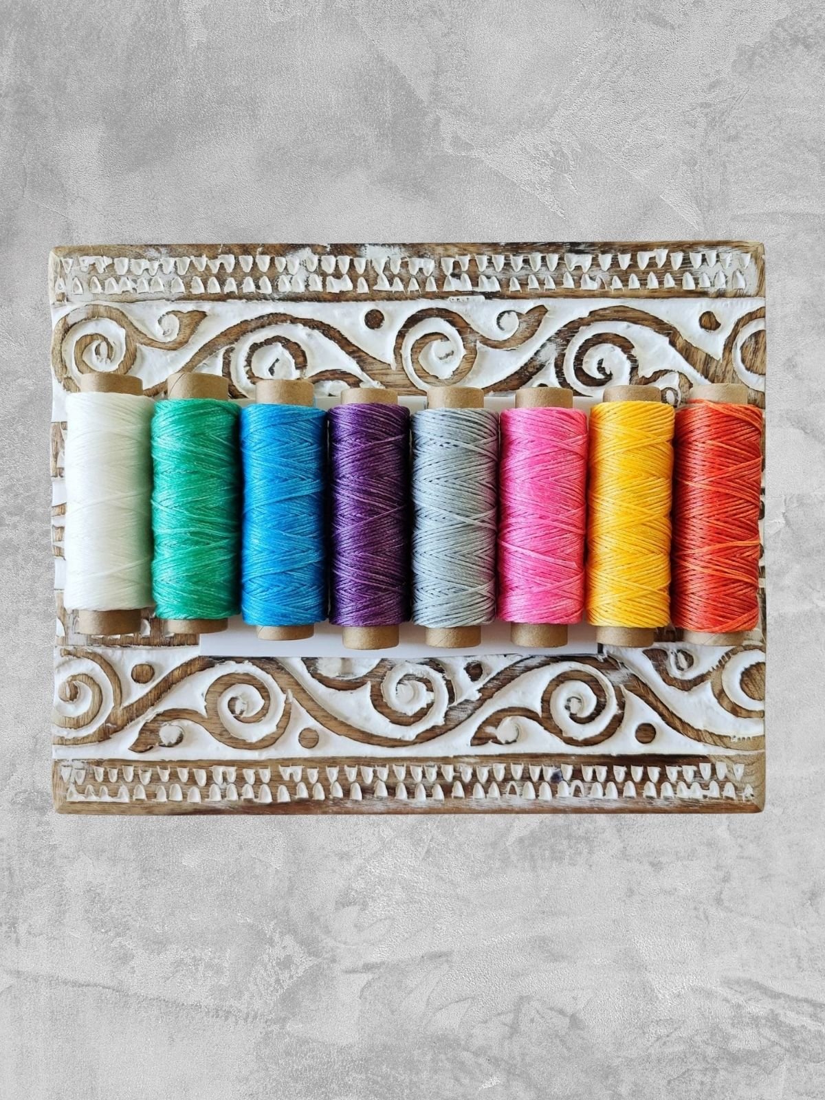 1mm Polyester Cord – Rainbow Color Set of 8 for Macramé & Jewelry